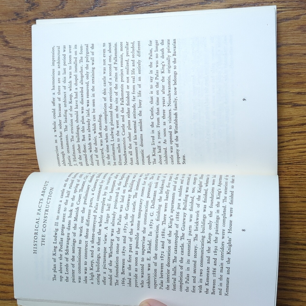 Vintage 1966 Neuschwanstein Castle Paperback Booklet Nonfiction Travel History - Picture 6 of 16